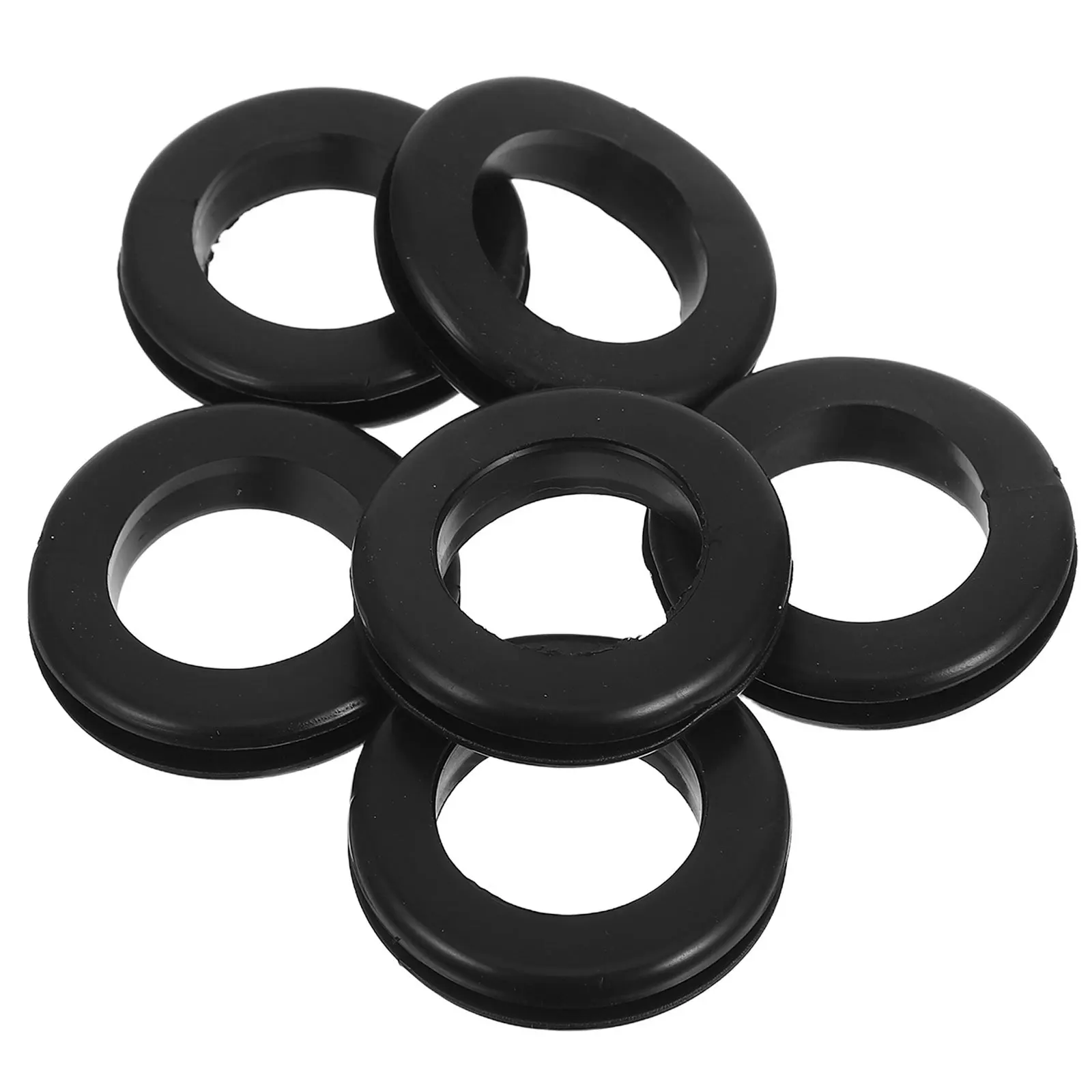 

6pcs Rubber Cable Grommets 10Mm Hole Diameter For Wire Protection Throughhole Design Nonslip Cable Management Washers For Wall