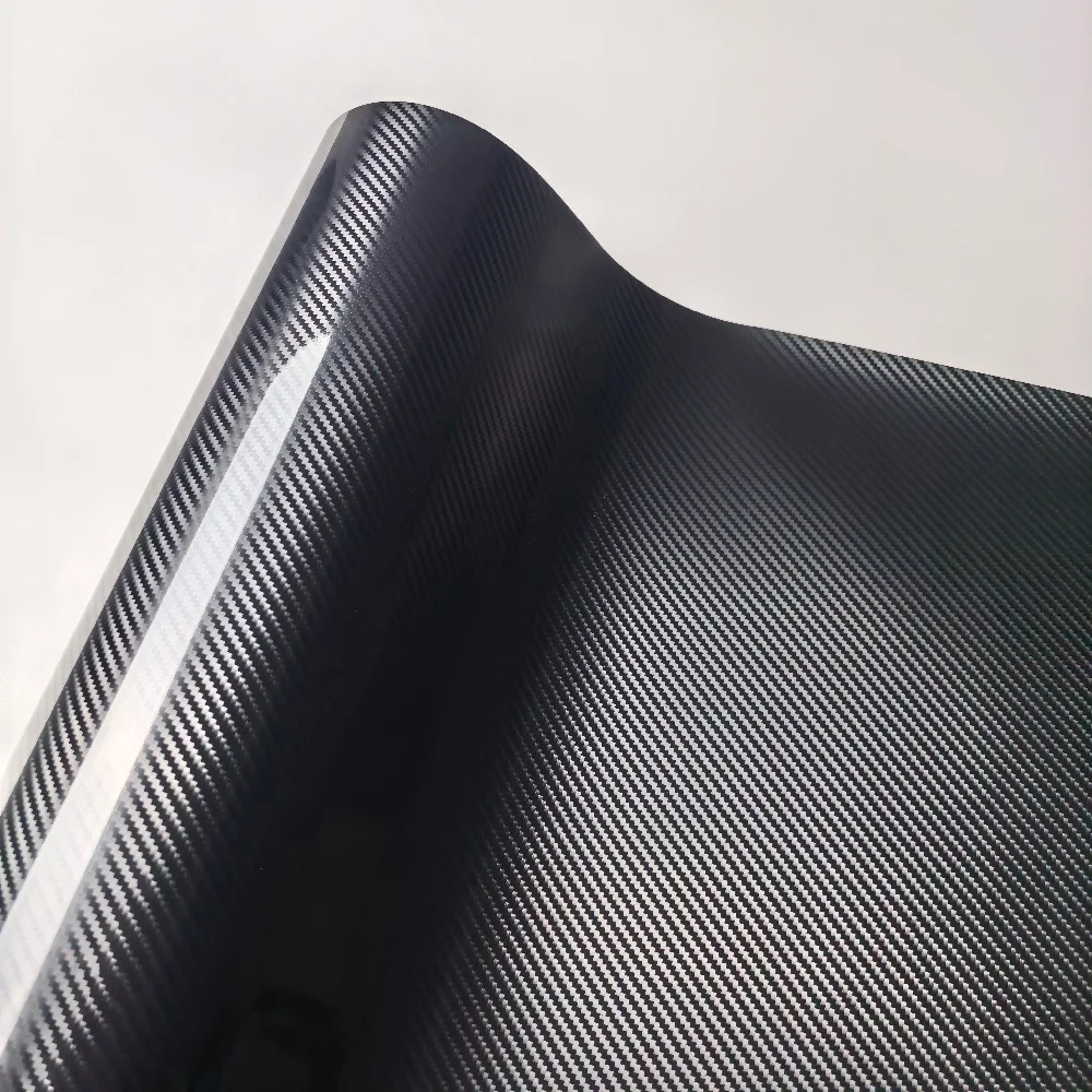 Ultra Gloss PET 5D Carbon Fiber Vinyl Film Bubble Free Sticker for Car Computer Skin Phone Motorcycle Decal