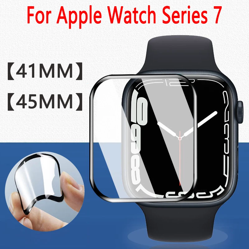 Screen Protector For Apple Watch 45mm 41mm 44mm 42mm 40mm 38mm iwatch 6 SE 5 3 Soft Film watch accessories apple watch series 7