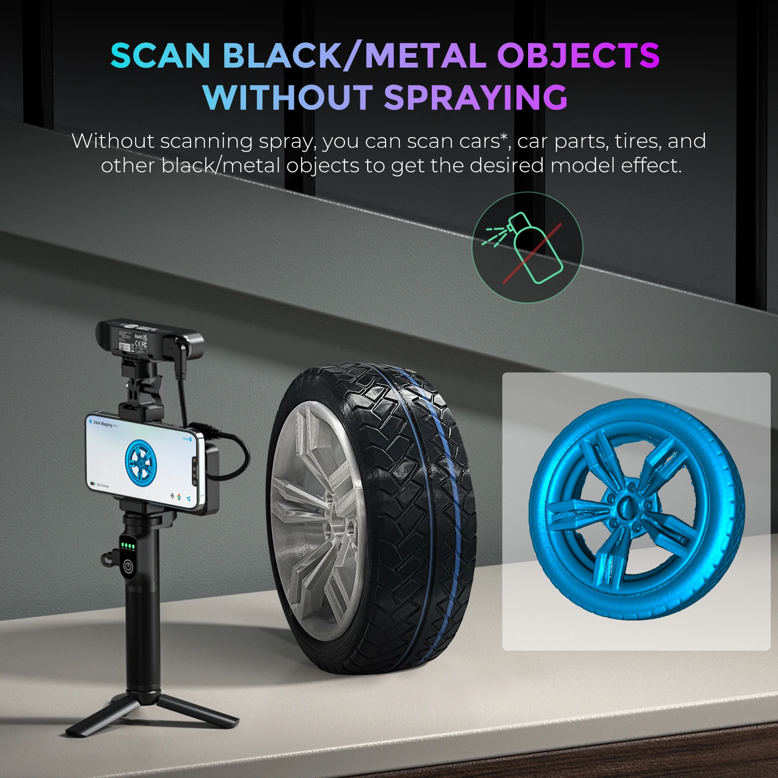 Creality CR-Scan Ferret Pro /CR-ScanOtter/CR-ScanRaptor WiFi 3D Scanner Anti-shake Tracking 0.1mmAccuracy Wireless Scanning