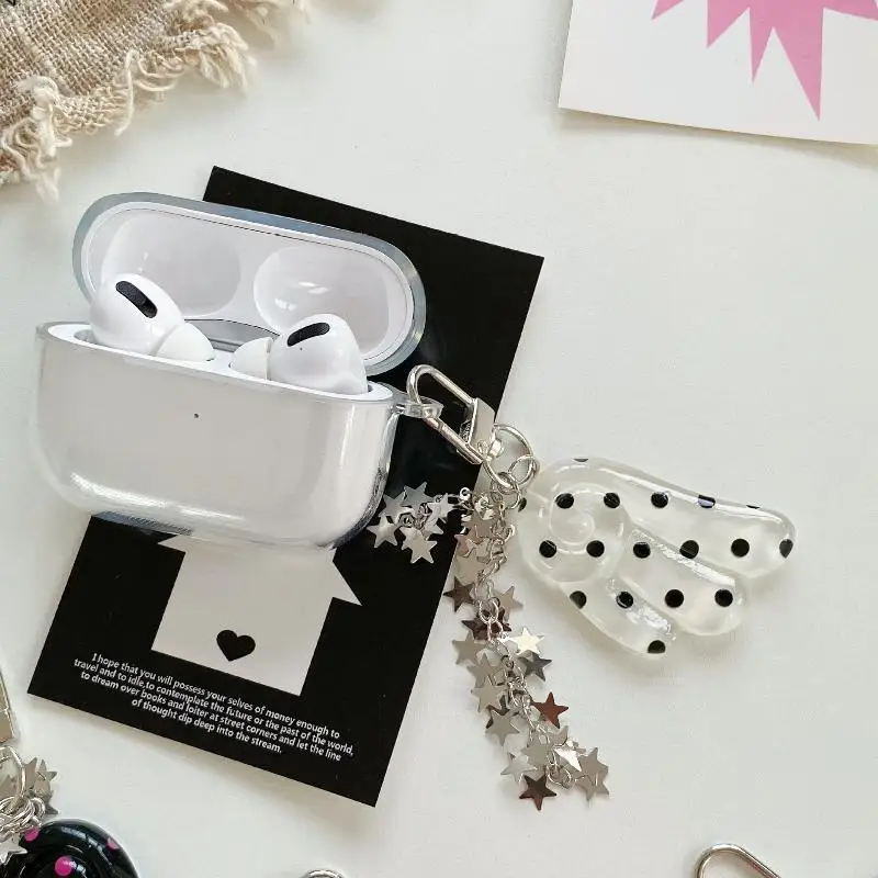 1 Stück Schlüsselanhänger mit Engelsflügel, modischer Taschenanhänger mit Punktmuster, Y2K-Stern-Verschluss, Taschen-Charm, Hängedekoration für Rucksack und Handtasche – Detail 10