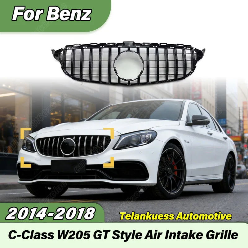 

For Mercedes Benz C-Class W205 2014 2015 2016 2017 2018 Automobile GT Style Front Bumper Air Intake Body Modification Kit