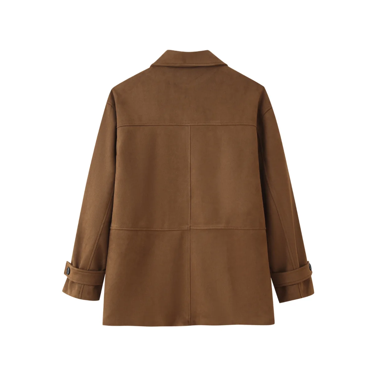 新しいファッション女性オールドマネーブラウンレザースエード長袖ジャケットコートヴィンテージデミシーズンジャケット秋冬アウター