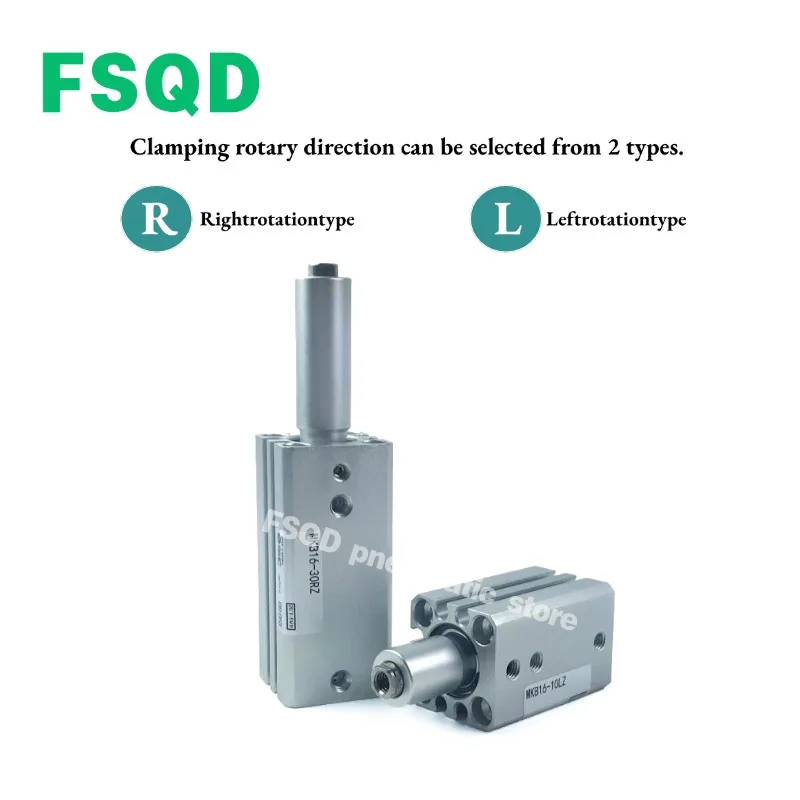 MKB12 MKB16 MKB20 MKB25 MKB32 MKB40 MKB50 MKB63-10RZ 20RZ 30RZ 50RZ 10 20 30 50LZ RNZ LNZ กระบอกสูบแบบหมุนพร้อมตัวจับยึด MK MKB