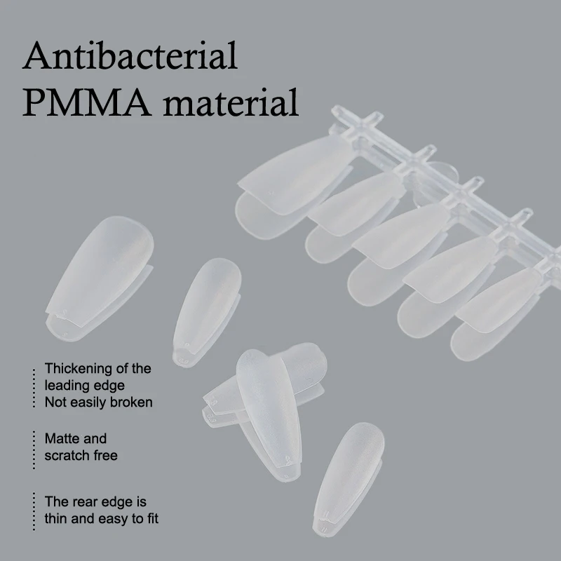 100 pièces système d'extension d'ongles clair faux ongles accessoires d'art presse sur les pointes d'ongles couverture complète Ultra-mince faux ongles patchs Gel