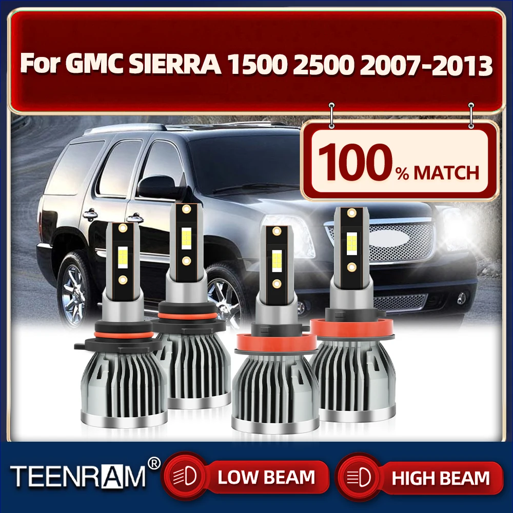 

240W Canbus LED Lights 40000LM Car Headlight Bulbs 12V 6000K Auto Headlamps For GMC SIERRA 1500 2500 2007-2010 2011 2012 2013