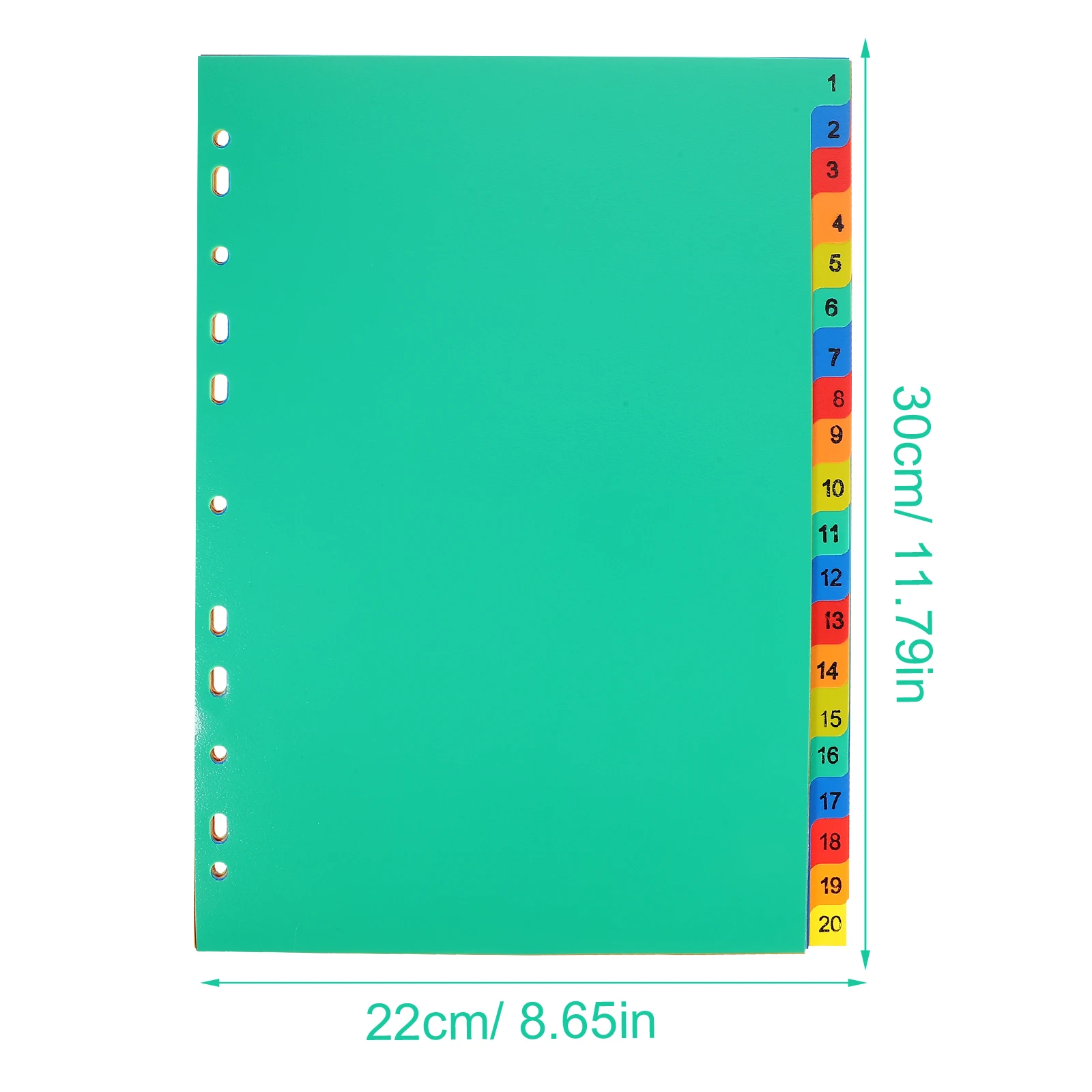 20pcs A4 Index Page Classification Page Loose-leaf Book Separator Sheet Handbook Separator Sheet Separator Page A4 File Dividers