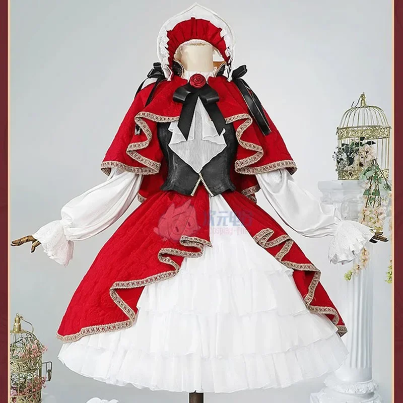 Anime Rozen Maiden Reiner Rubin Cosplay Costume Women Lolita Cute Dress Cape Hat Set Princess Uniform Halloween Carnival Clothes