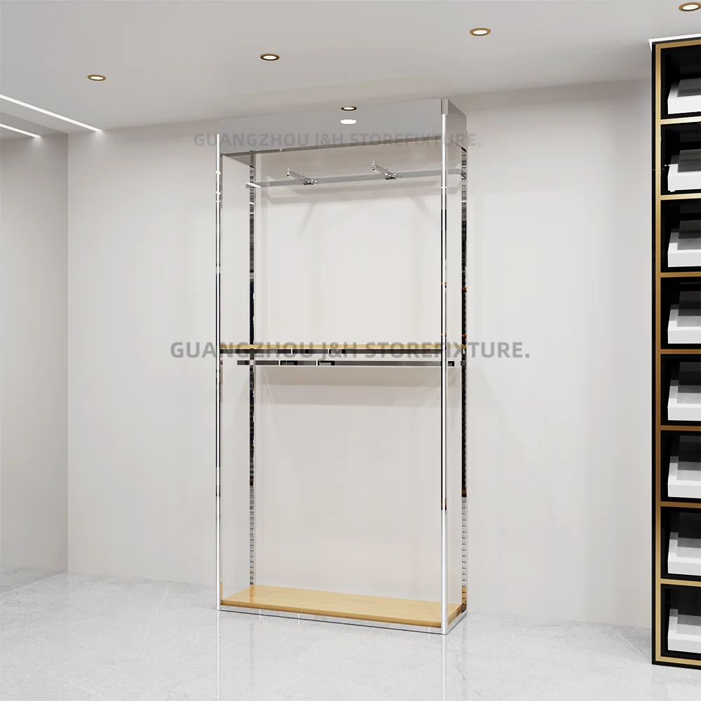 Custom.Custom .Custom.Retail Men's Shop Clothes Wall Shelf Cloth Hanger Rack Display Racks Store Display Shelf for Fitness Appar