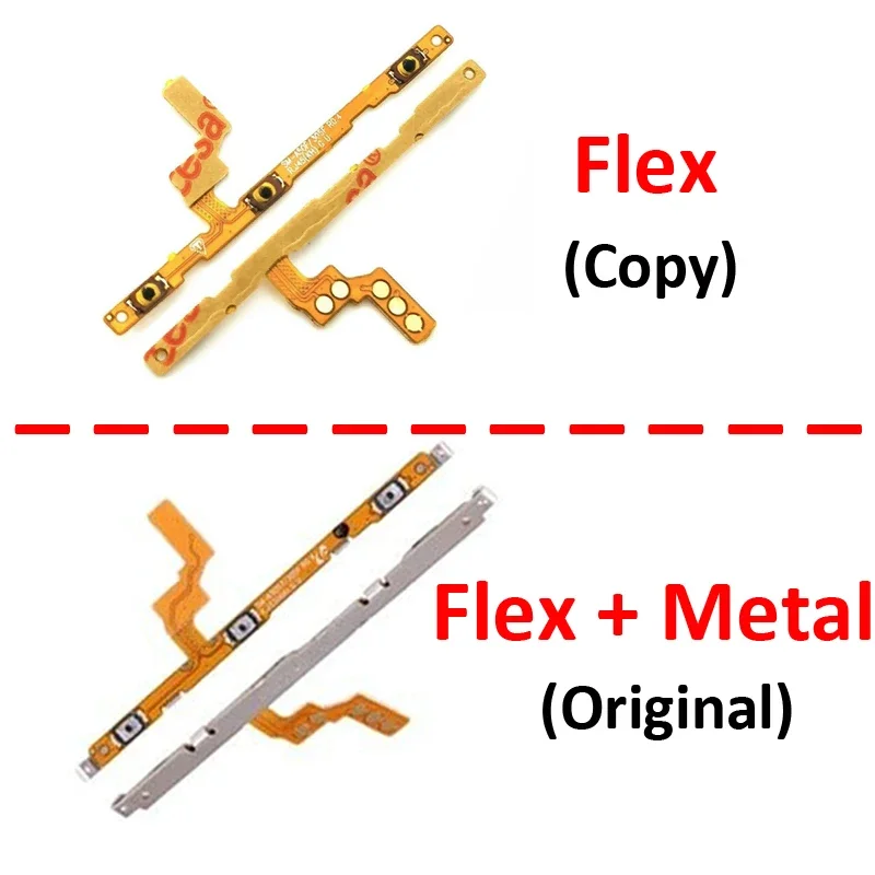 Pop 10Pcs For Samsung Galaxy A10s A20s A30s A50s A21s Phone New On Off Power Volume Button Key Internal Switch Flex Cable