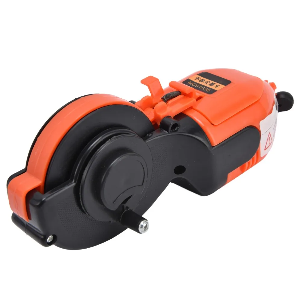 Manual High Hardness Automatic Ink Fountain Marker Leak-Proof Durable Ink Snap Line Scriber Orange Chalk Line Tool Woodworking