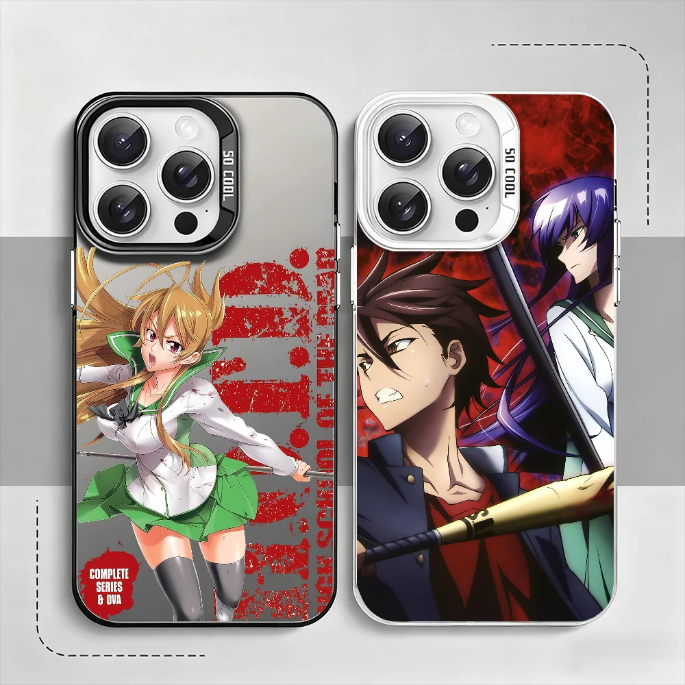 

Comic Highschool of the Dead phone case For iPhone 12 11 13 14 15 16 17 Max Pro Plus Mini Protective IMD Color Cover