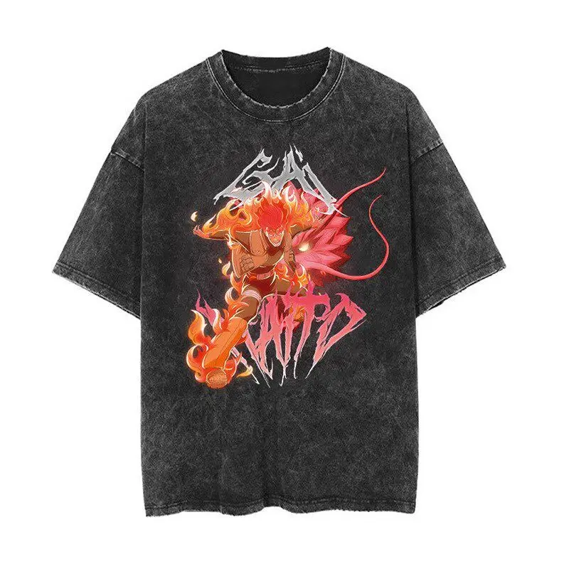 

American Trendy Brand Naruto - A Short-sleeved T-shirt Based on The Japanese Anime Naruto Featuring Shibuya Retro Street Style