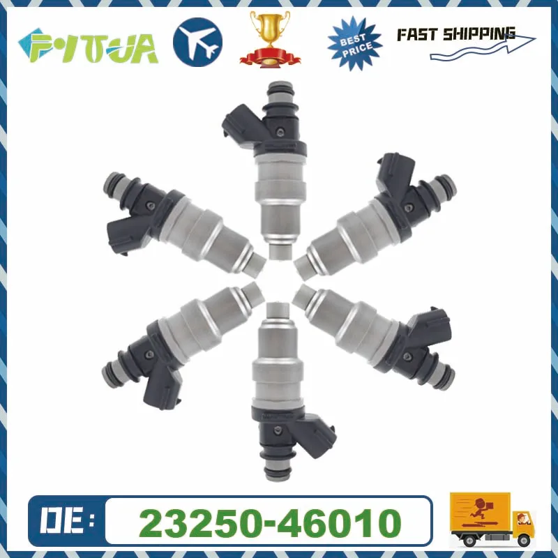 

6pcs Fuel injector 23250-46010 23209-46010 For Toyota Mark2 Chaser Crown Majesta Cresta 2.5 1JZGE 1988-2001