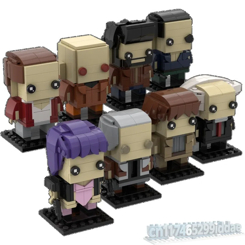 1030PCS Section Nine Members Anime Figure MOC Custom Puzzle Character Model Building Blocks DIY Creative Assembly Collection Toy