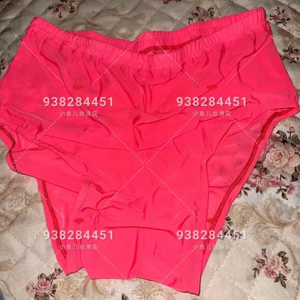 Summer Glossy Satin Silk Ultra-thin See Through Sexy Women High Waist Yoga Sleeping Shorts Loose Running Gym Bottoms