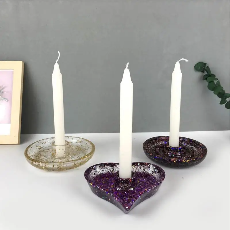 Candlestick Silicone Mold DIY Candlestick Epoxy Casting Decoration Silicone Mold Resin Candle Holder Mold Home Decor Accessories