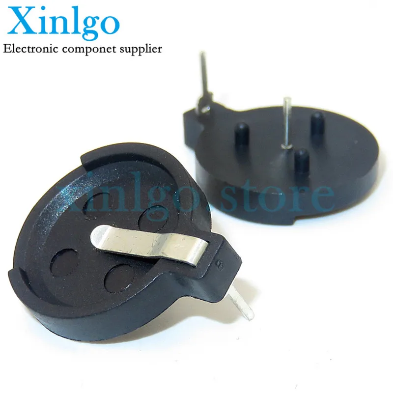 

10PCS/LOT BS1620-1 3V pin DIP button battery holder CR1620/CR1616/CR1632 universal battery holder Battery box