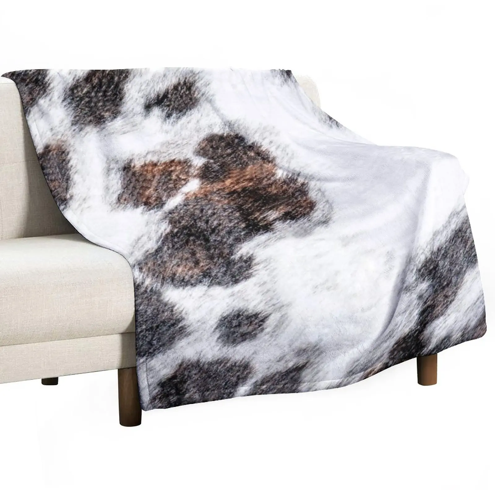 

Cow Hide Dark Brown Black & White Throw Blanket Decorative Bed Blankets Cute Blanket Designer Blankets blankets and throws