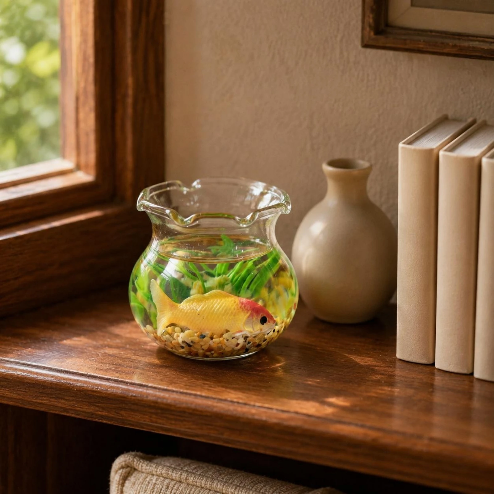 ตู้ปลาทรงกระบอกขนาดเล็กขอบโค้ง - Planted Aquarium Models บทวิจารณ์และราคา