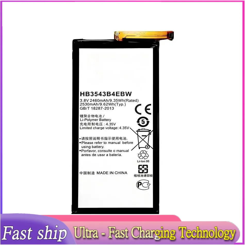 

For Huawei Ascend P7 P7-L07 L09 L00 L10 L05 L11 Durable HB3543B4EBW 2460Mah Mobile Phone Battery