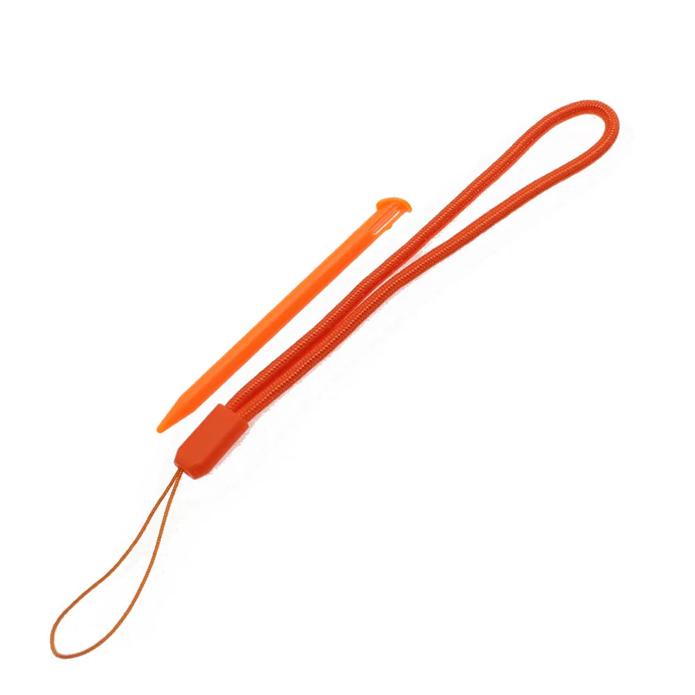 2 in 1 Multi-Color Plastic Touch Screen Pen Stylus Portable Pen Pencil Touchpen Set for New 3DS XL LL w/Hand Strap