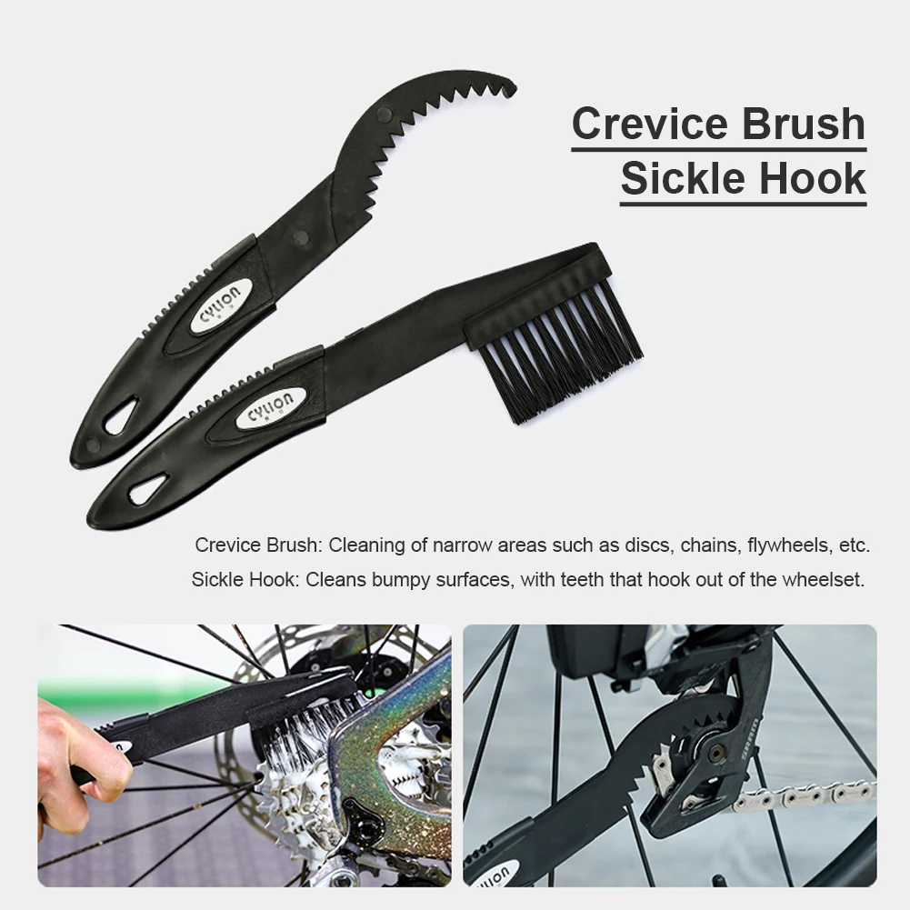 

8pcs Bike Cleaning Brush Set Bicycle Cleaning Brush Tool Bike Cleaning Kit for Mountain Road City BMX and Folding Bike