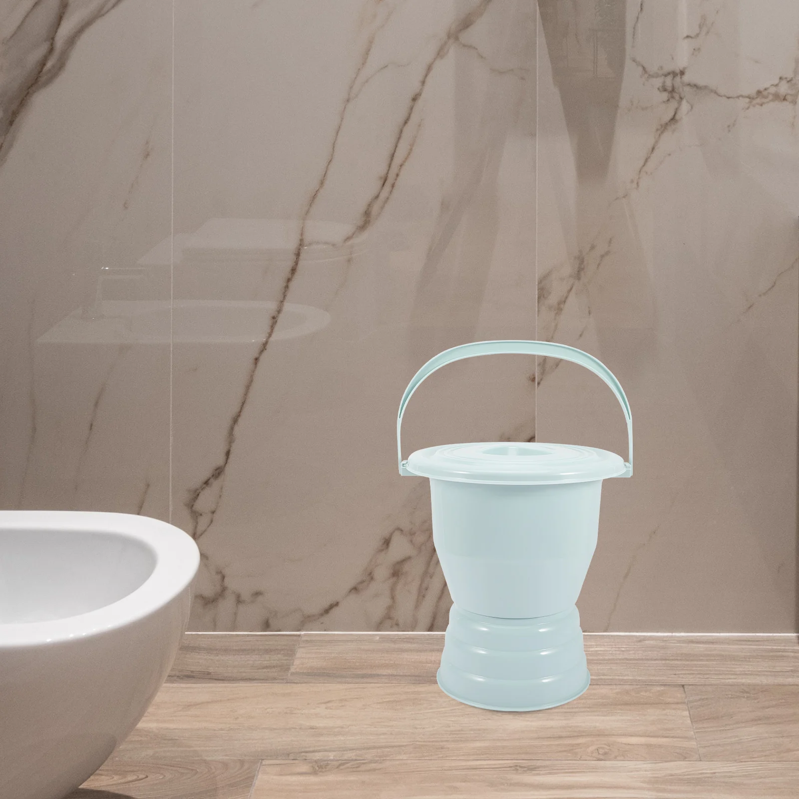 

Thicken Chamber Pot Heavy Duty Plastic Covered Urinal Non Slip Portable Toilet For Elderly Home Use Indoor Urinal