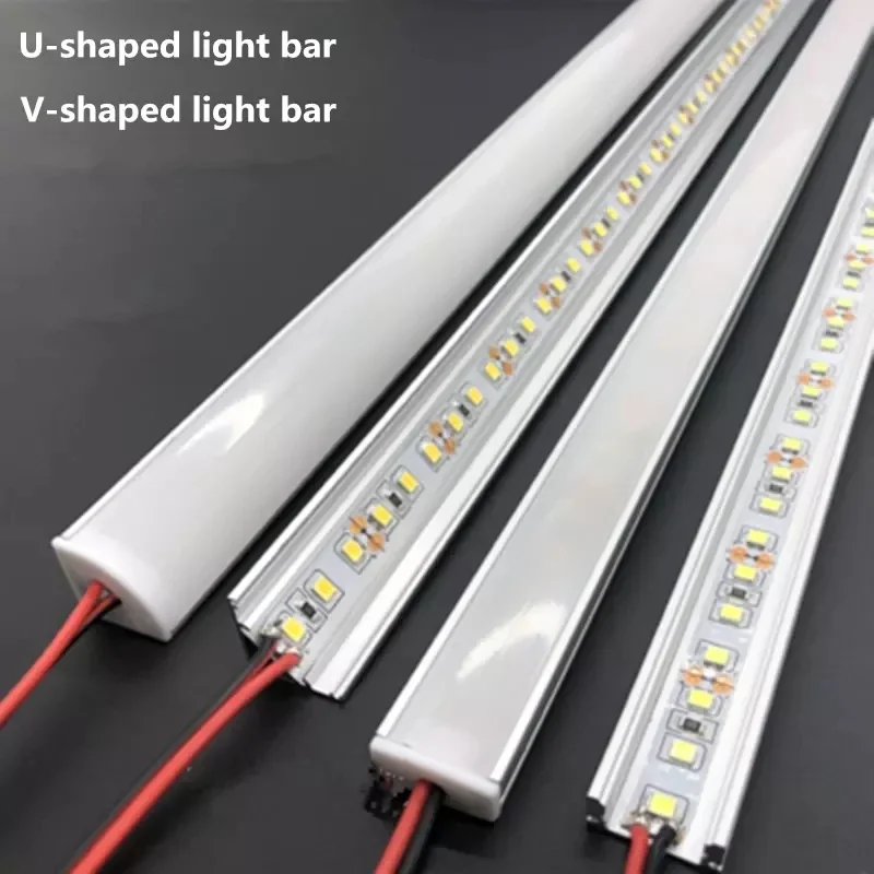 LED hard light DC12V 50CM 20 Inch LED Strip SMD5730 36LEDs U/V-shape Flat LED aluminum channel Rigid Strip For Indoor Lighting