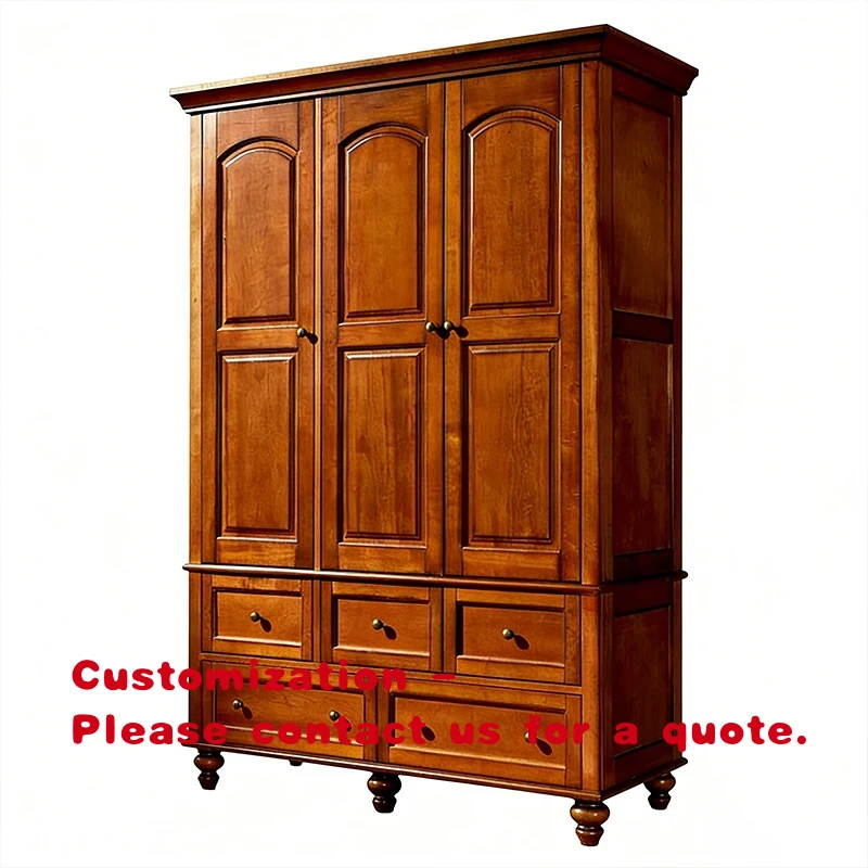 custom.Fast Delivery Custom Modern Solid Wood Wardrobe Durable Display Cabinet Drawers Space Saving Bedroom Living Room Home Fur