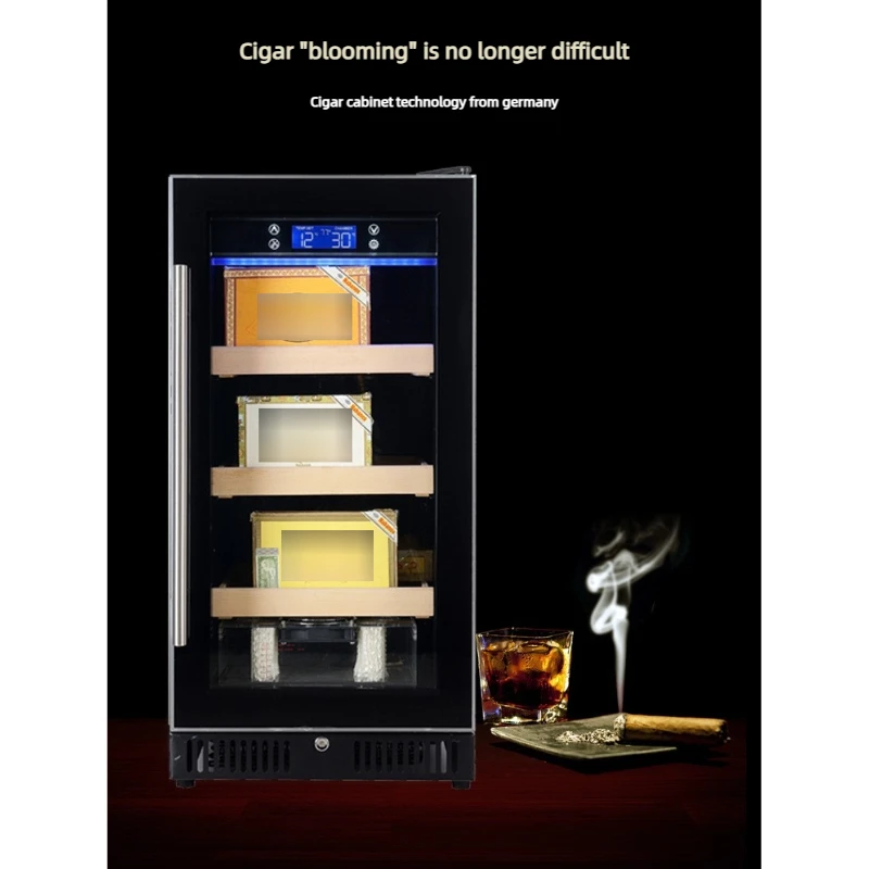 150-300 Cigar Humidor Cabinet with Compressor Cooling Bug-Proof - LCD Display for Home Office Bar Club Specialized Equipment