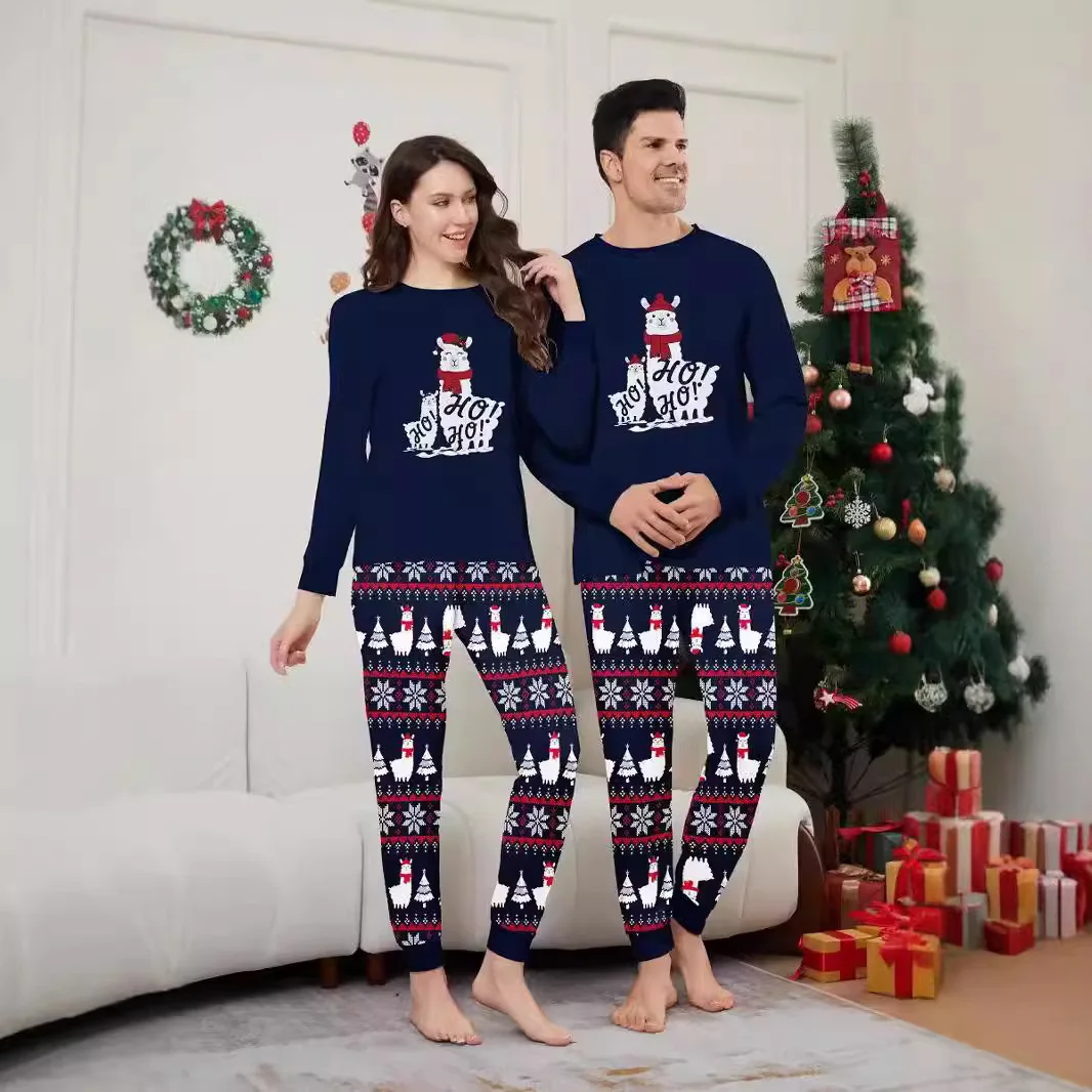 2024 pijamas de natal família roupas bonitos pijamas para dormir para homens loungewear para mulheres criança criança conjunto de pijama 2 peça conjunto