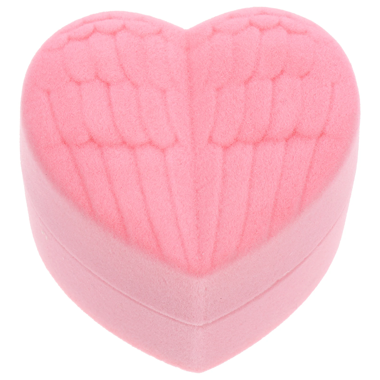 

Heart Shaped Ring Gift Boxes For Jewelry Box Red Smooth Texture Flip Lid Ring Boxes for Engagement Wedding Gifts Storage