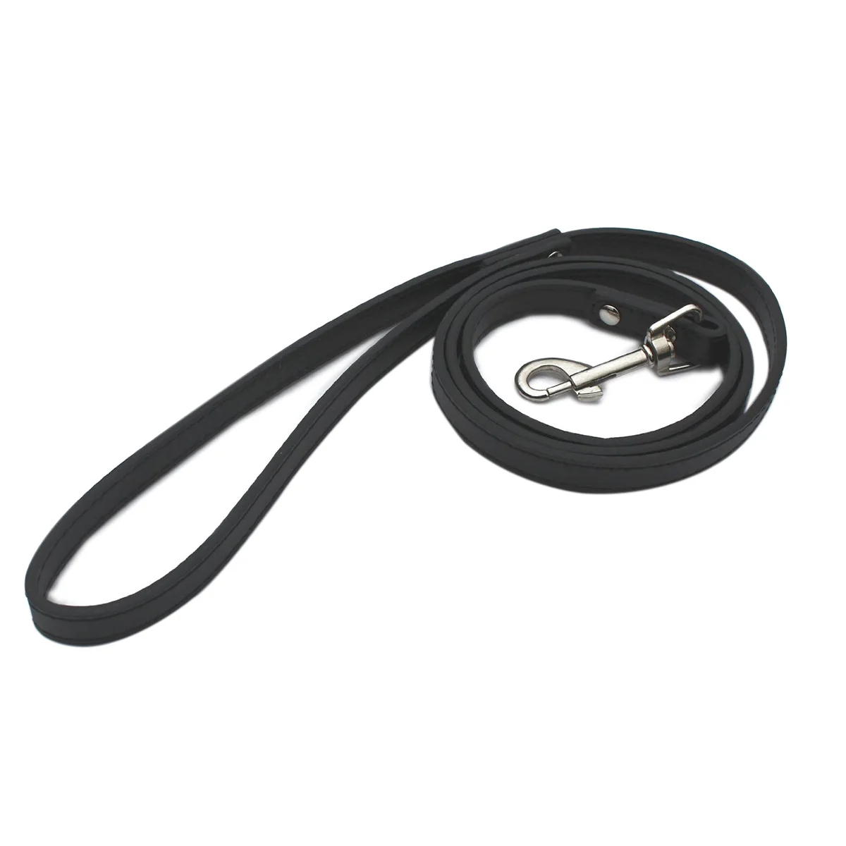 

Pet Safety Leash 130Cm 13Mm Wide PU Dog Lead for Medium Large Puppies Cats with Metal Clip Black PU Pet Leash Puppy Lead