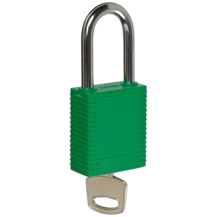 

Plastic Lockout/Tagout Padlock Keyed Different for Industrial Safety Applications 1-3/4 Body Length with 1-1/2 Shackle Clearanc