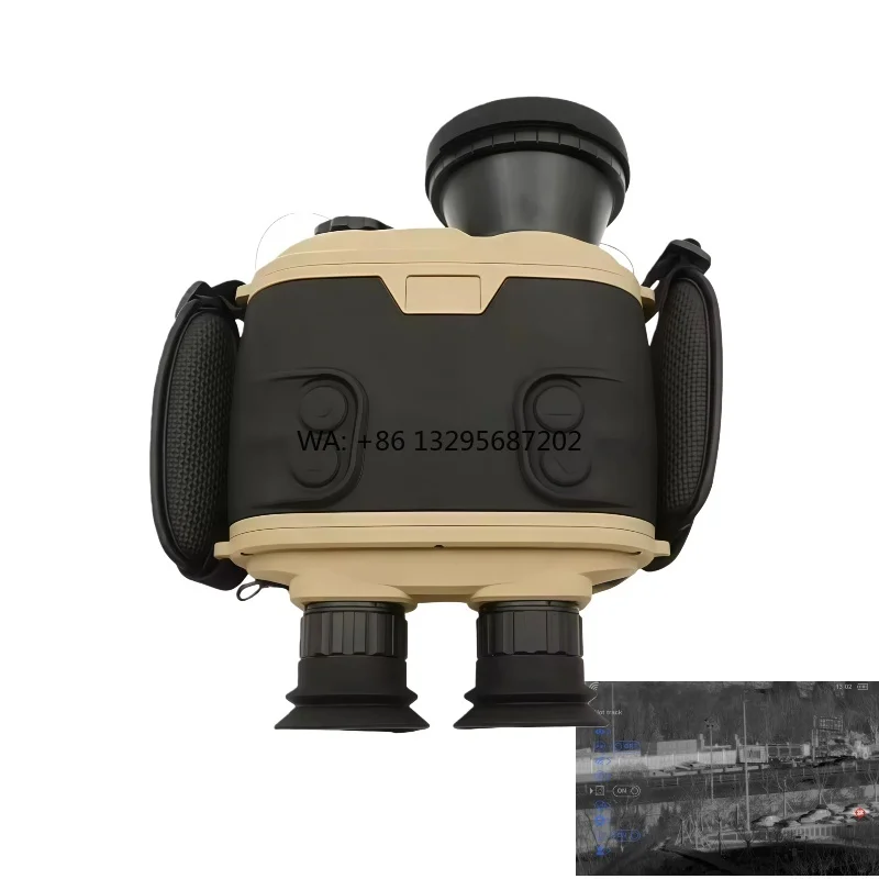 640*512 75mm Thermal Imaging Binoculars 8x Magnification Laser Rangefinder Compass Wi-Fi Live Stream 64 GB Night Vision