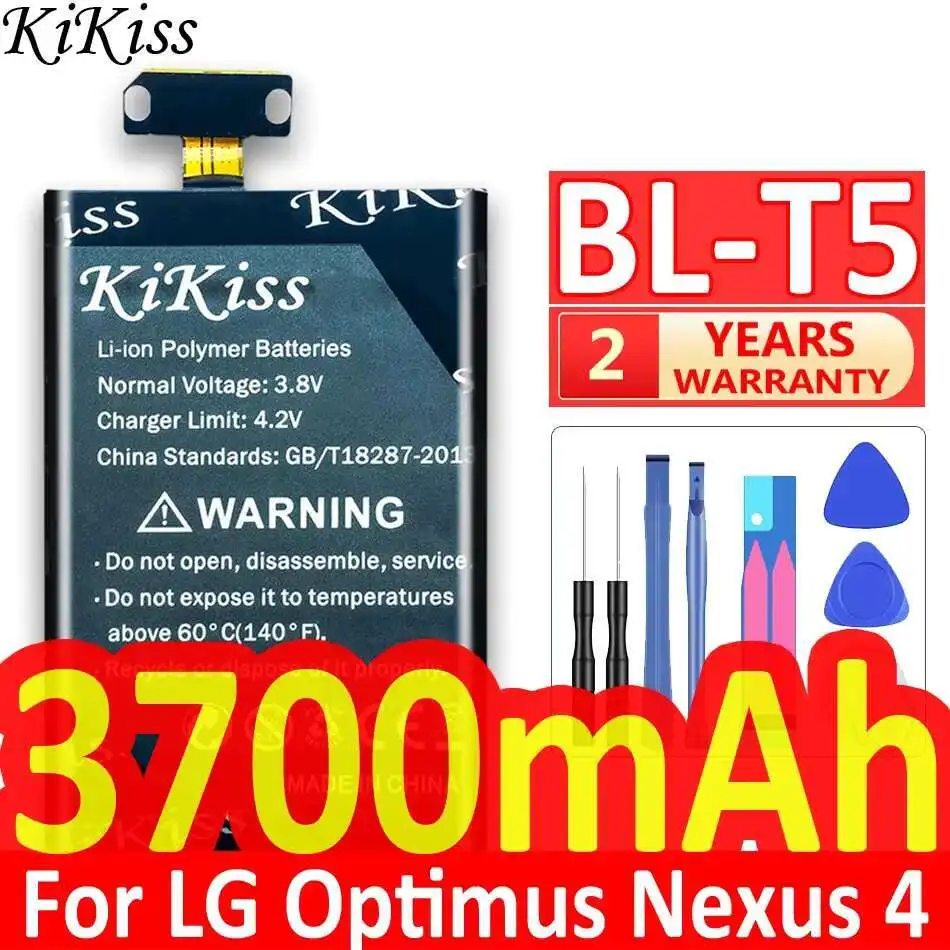 

3700mAh Battery for LG Optimus Nexus 4 E960 Occam Mako/Optimus G Eclipse 4G LTE E970 E971 E975 F180 E973, Enhanced Performance