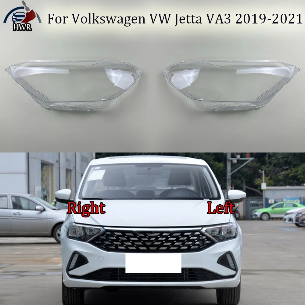

For Volkswagen VW Jetta VA3 2019 2020 2021 Headlight Cover Headlamp Shell Headhights Lens Lampshade Transparent Plexiglass
