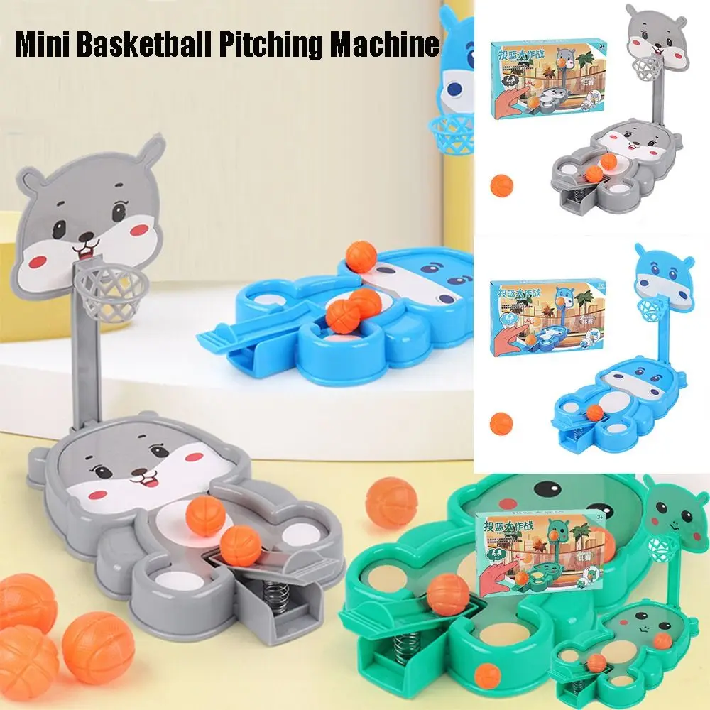 

Interactive Sport Games Basketball Tabletop Shooting Toy Catapult Shooting Plastic Mini Pitching Machine Cartoon Animal Dinosaur