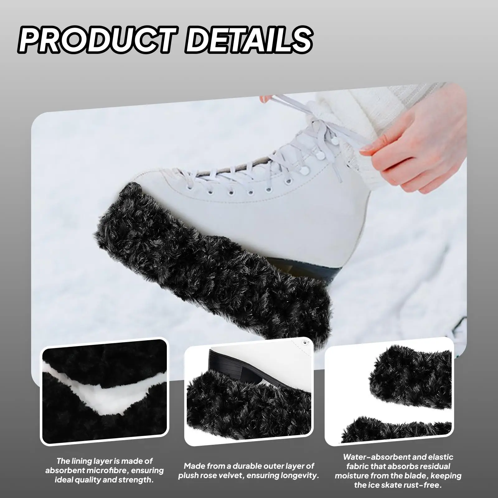 2x أغطية التزلج على الجليد أغطية التزلج حماية المحمولة حامي التزلج على الجليد الحرس للممارسة الرياضية #5