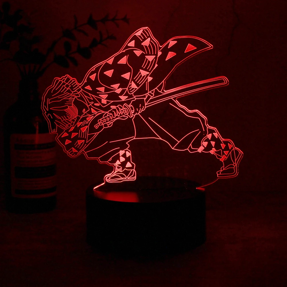 Ghost Slayer Anime Character Demon Killer 3D Acrylic LED Night Light Suitable for Room Decoration Birthday Gift Fan Gift