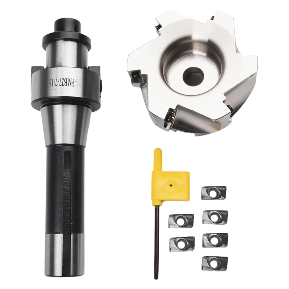 

CNC Machining 400R 80mm 80mm Face End Mill Tool Holder Strong Body Versatile Material Compatibility 6 Pieces Blades