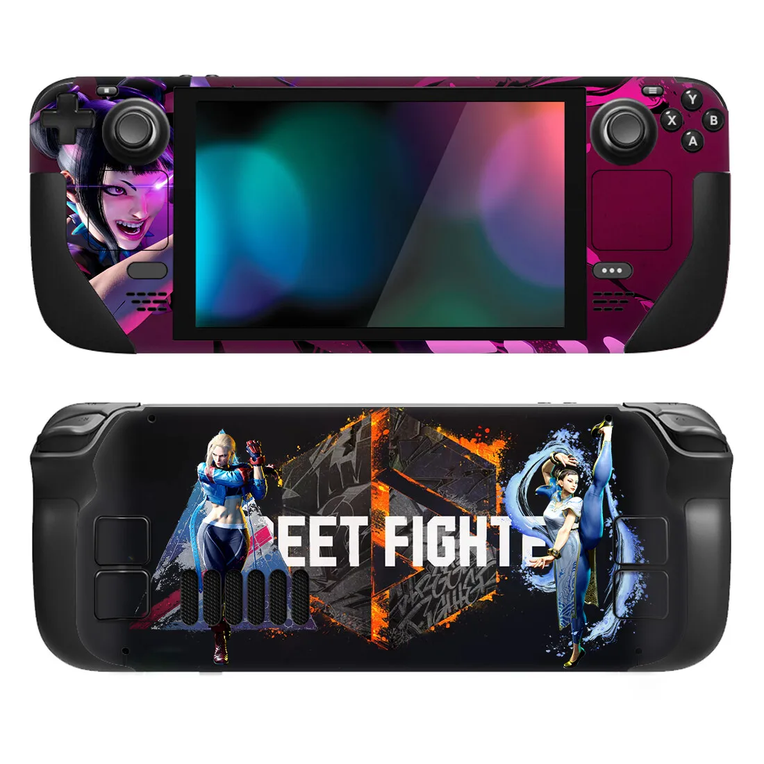 Street Fighter 6 Skin Sticker Decal Cover for Steam Deck Full Set Protective Skin Vinyl