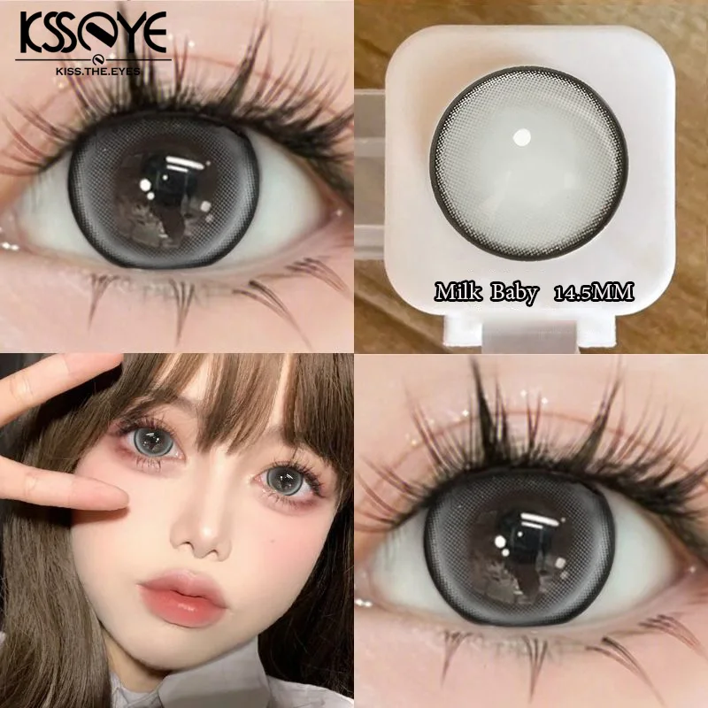 KSSEYE-Lentilles de Contact Colorées pour Myopie, Accessoire pour les Yeux, à la Mode, de Haute Qualité, pour Élève, Étudiant, Cosmétiques, Nouvelle