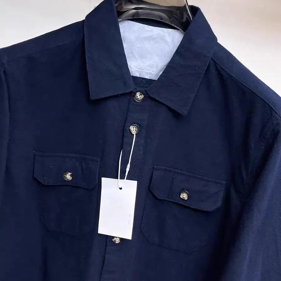 Italian BC old money style 26 lapel neck long sleeve business simple elegant casual tooling shirt jacket