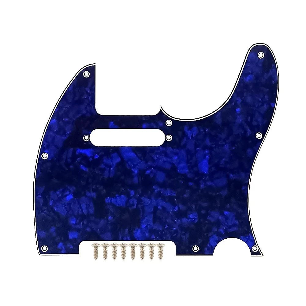 PVC Material Guitar Pickguard Pickup Mounting Screw Holes Blue Pearl Color Electric Guitar Scratch Plate Pickguard
