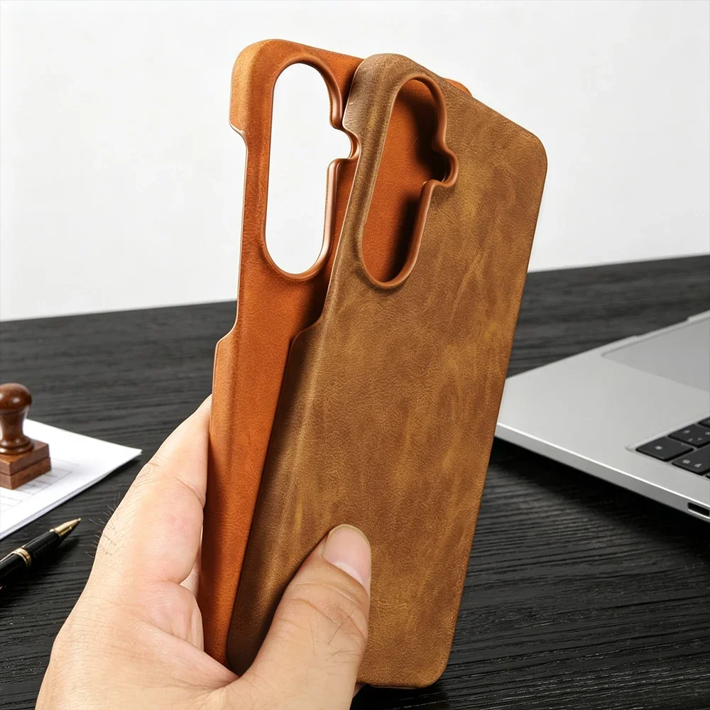 For Magsafe Soft Skin Leather Case For Samsung Galaxy S26 Plus S24 Ultra S23 FE S25 Edge S21 S22 Magnetic Phone Cases Back Cover