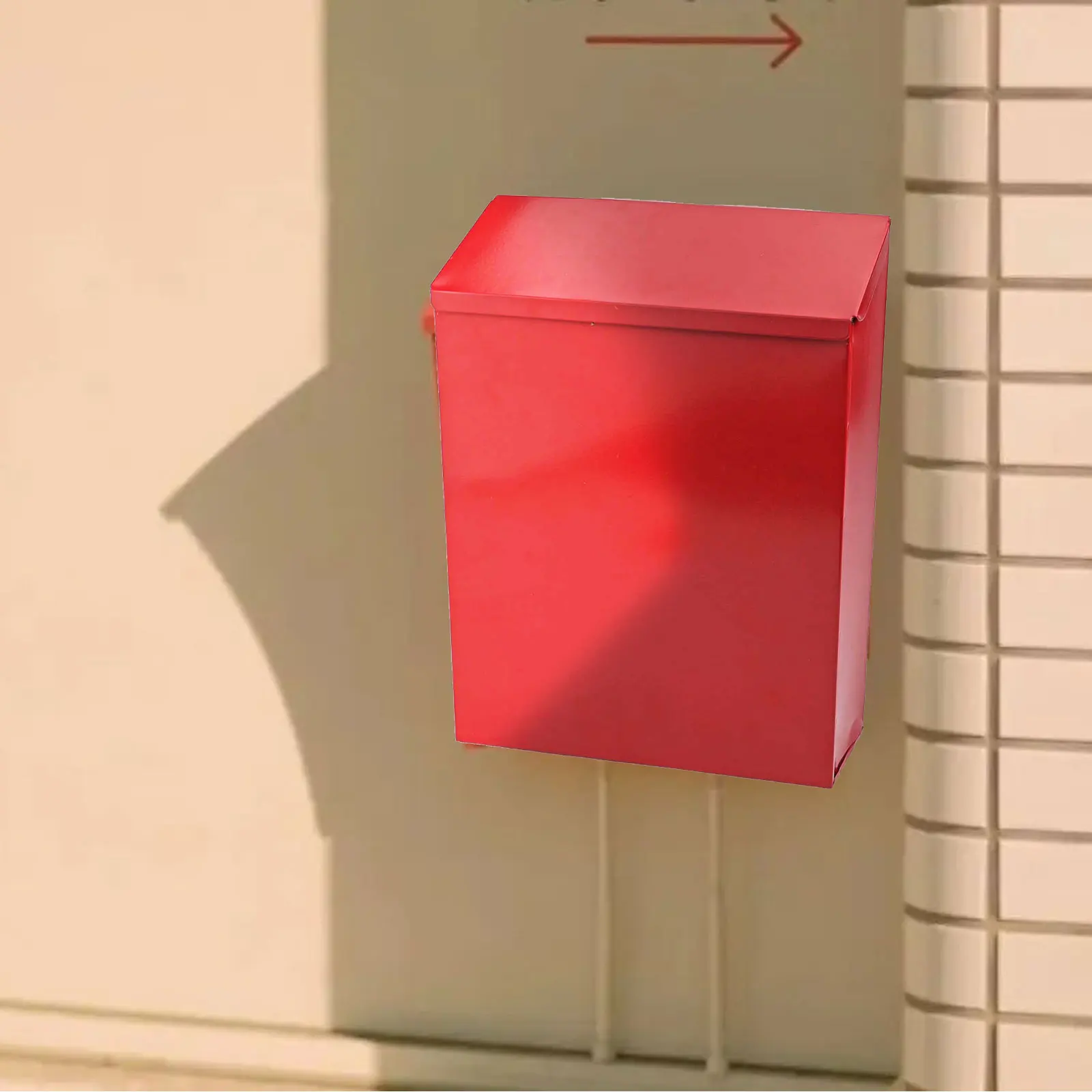 

Простая установка настенной системы почтового ящика Дверной замок Красный запираемый почтовый ящик Идеально подходит для сада D cor Безопасная система блокировки