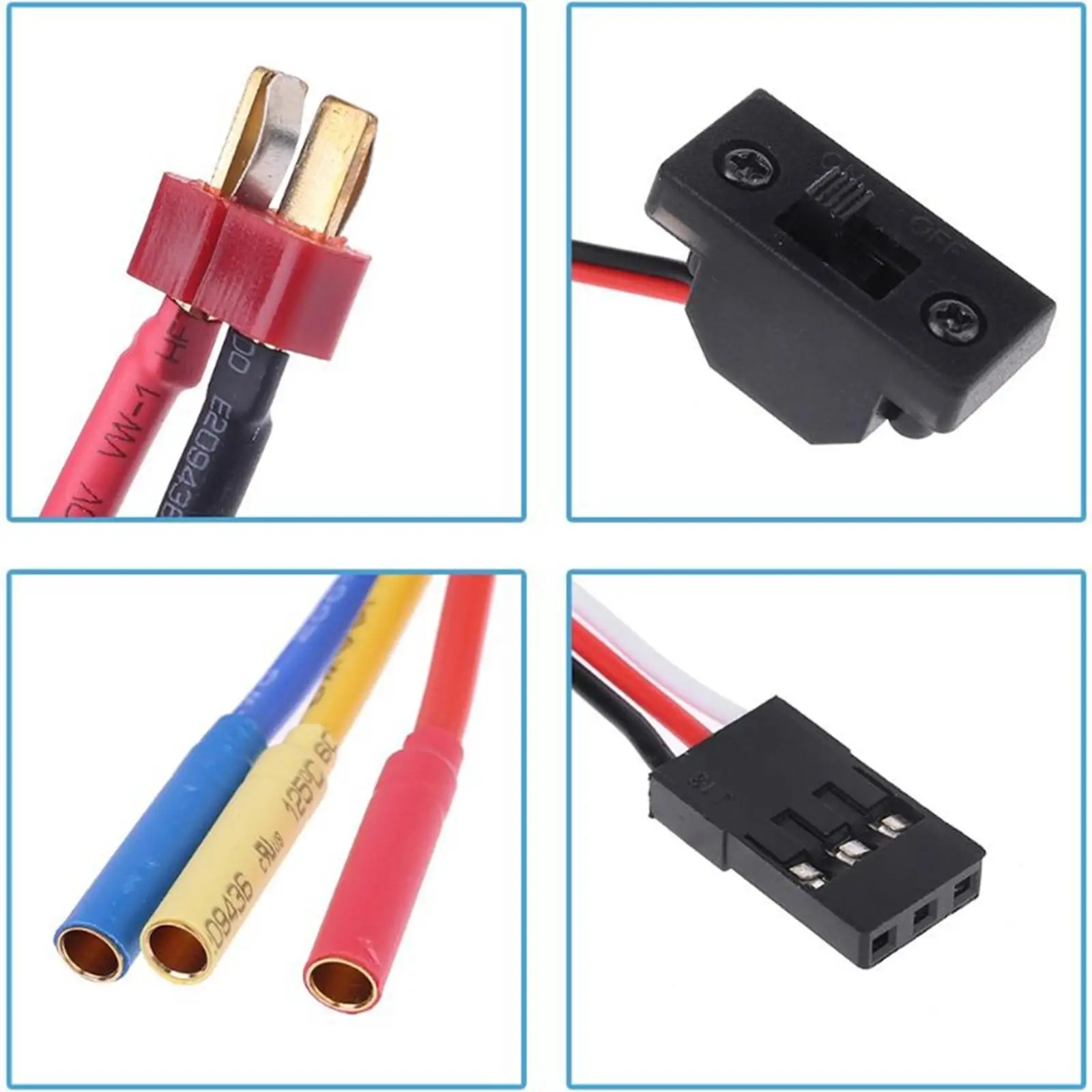 Waterproof Brushless Motor with 60A ESC Upgrade 4 Poles DIY for 1/10 RC Car Buggy Truck Accessories Remote Control Vehicle