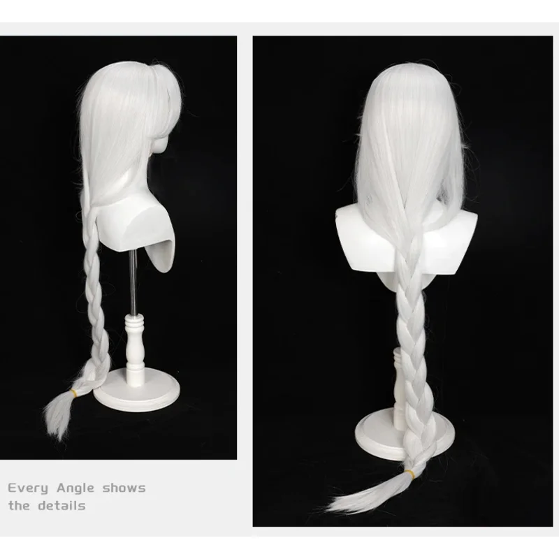 Wig Cosplay Anime To Be Hero X Queen Kepang Panjang Putih Karnaval Pesta Halloween untuk Wanita Anak Perempuan Permainan Peran Hadiah Alat Peraga Cosplay